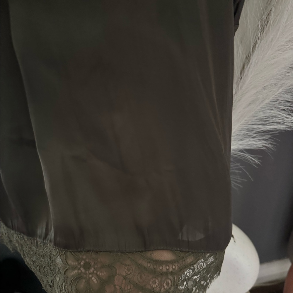 H&M Olive Green Long Sleeve Dress - Picture 6 of 10